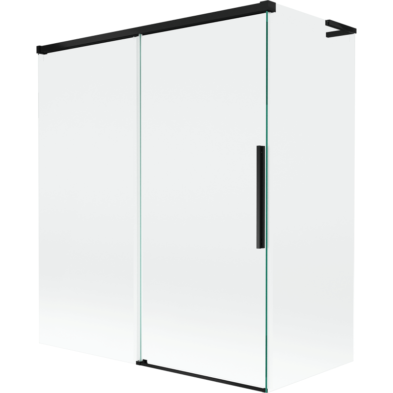 Mexen Rox L paravan de duș cu 2 uși glisante 140 + 70 x 150 cm, transparent, negru - 8C9L-140-070-70-00