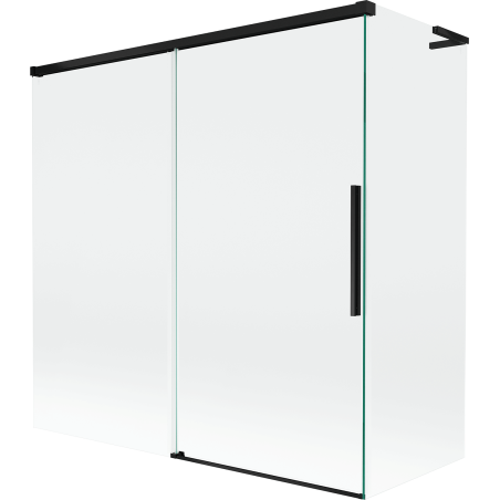 Mexen Rox L paravan baie 2-canate glisant 160 + 70 x 150 cm, transparent, negru - 8C9L-160-070-70-00