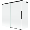 Mexen Rox L paravan baie 2-canate glisant 160 + 70 x 150 cm, transparent, negru - 8C9L-160-070-70-00