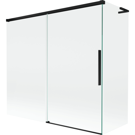 Paravan cadă Mexen Rox L cu 2 uși glisante 170 + 70 x 150 cm, transparent, negru - 8C9L-170-070-70-00