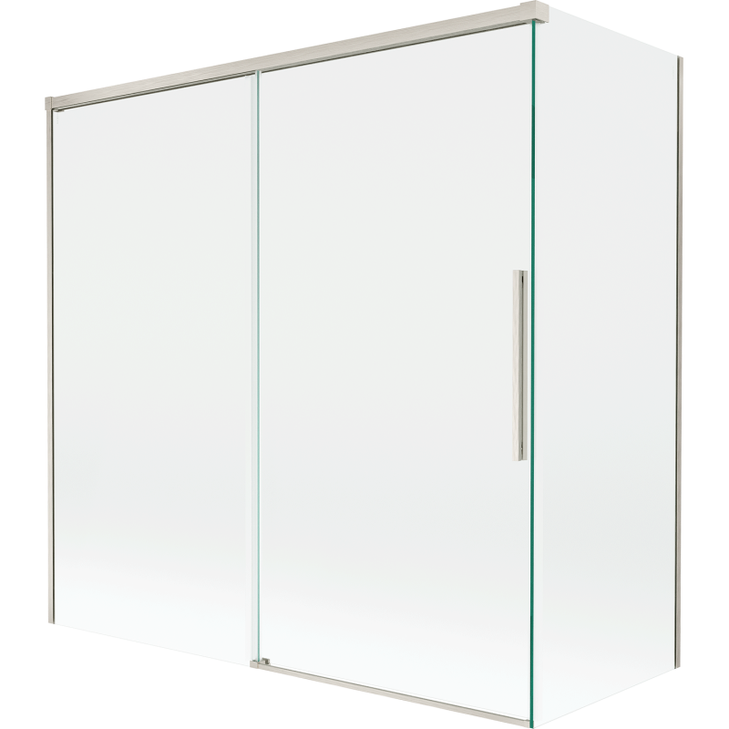 Mexen Rox paravan cadă 2-uleț porți culisante 160 + 75 x 150 cm, transparent, nichel periat - 8C9-160-075-97-00