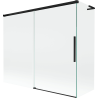 Mexen Rox L 2-paneles, toló kádparaván 180 + 80 x 150 cm, átlátszó, fekete - 8C9L-180-080-70-00