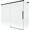 Mexen Rox L paravan pentru cadă, 2 aripi glisante 180 + 80 x 150 cm, transparent, negru - 8C9L-180-080-70-00