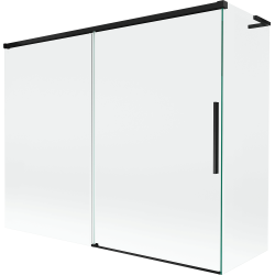 Mexen Rox L 2-szárnyú tolható fürdőkádparaván 190 + 80 x 150 cm, átlátszó, fekete - 8C9L-190-080-70-00