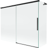 Mexen Rox L paravan de baie cu 2 uși culisante 190 + 80 x 150 cm, transparent, negru - 8C9L-190-080-70-00