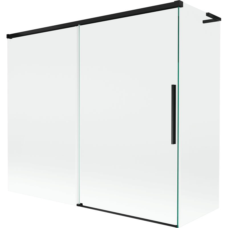 Mexen Rox L paravan de cadă cu 2 panouri glisante 180 + 90 x 150 cm, transparent, negru - 8C9L-180-090-70-00