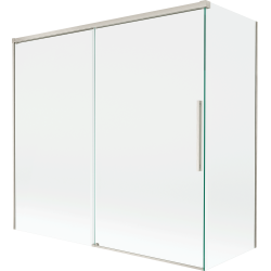 Mexen Rox paravan de cadă cu 2 aripi glisante 160 + 80 x 150 cm, transparent, nichel periat - 8C9-160-080-97-00
