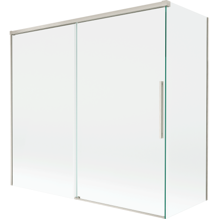 Mexen Rox paravan de cadă cu 2 uși culisante 160 + 80 x 150 cm, transparent, nichel periat - 8C9-160-080-97-00