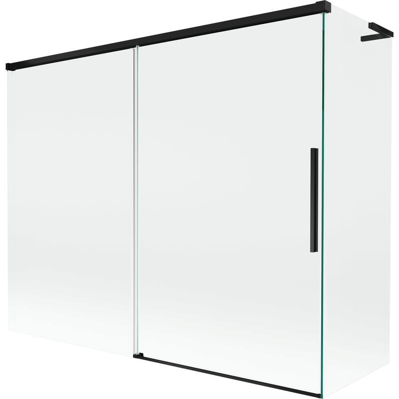 Mexen Rox L paravan cadă 2-canate glisant 190 + 90 x 150 cm, transparent, negru - 8C9L-190-090-70-00