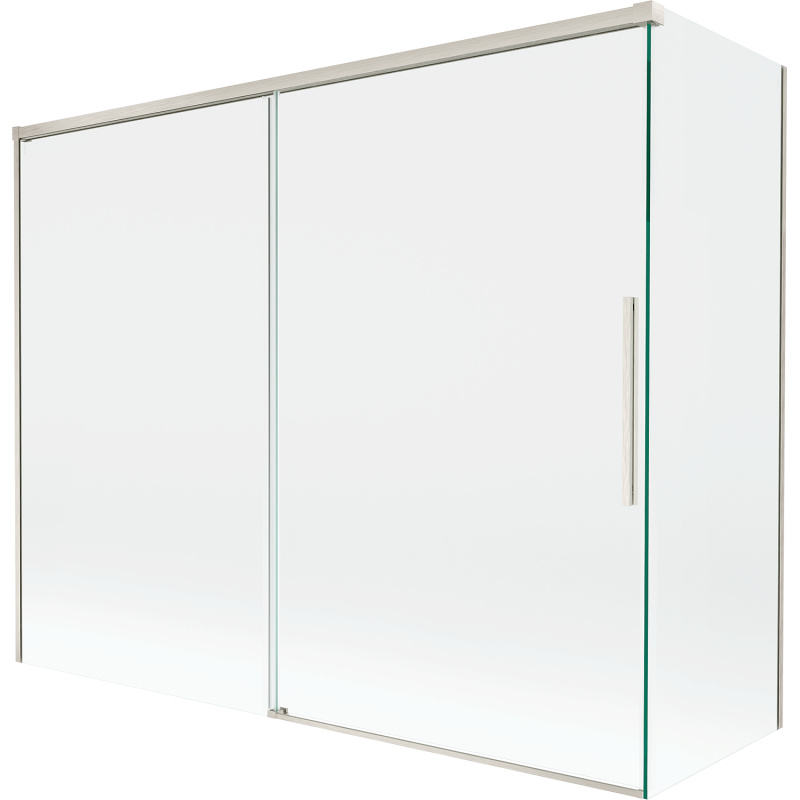 Mexen Rox paravan cadă 2-uşi glisante 190 + 90 x 150 cm, transparent, nichel periat - 8C9-190-090-97-00