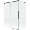 Mexen Rox L kétpaneles zuhanyfal, 2-szárnyú tolóajtó, 120 + 70 x 150 cm, átlátszó, gun metal - 8C9L-120-070-95-00