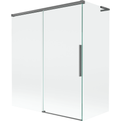 Mexen Rox L paravan de cadă 2-bucăți glisant 140 + 70 x 150 cm, transparent, gun metal - 8C9L-140-070-95-00