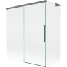 Mexen Rox L paravan de cadă, cu 2 uși culisante, 140 + 70 x 150 cm, transparent, gun metal - 8C9L-140-070-95-00