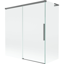 Mexen Rox L paravan cadă 2-din uși glisante 150 + 70 x 150 cm, transparent, gun metal - 8C9L-150-070-95-00
