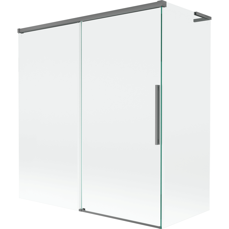 Mexen Rox L paravan de baie, glisant, cu 2 panouri, 150 + 70 x 150 cm, transparent, gun metal - 8C9L-150-070-95-00