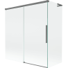 Mexen Rox L paravan de baie, glisant, cu 2 panouri, 150 + 70 x 150 cm, transparent, gun metal - 8C9L-150-070-95-00