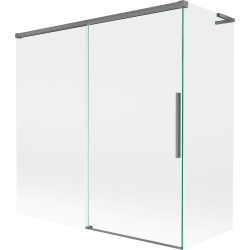 Mexen Rox L paravan cadă 2-batant glisant 160 + 70 x 150 cm, transparent, gun metal - 8C9L-160-070-95-00