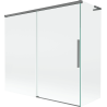 Mexen Rox L kétajtós fürdőkádparaván 170 + 80 x 150 cm, átlátszó, gun metal - 8C9L-170-080-95-00