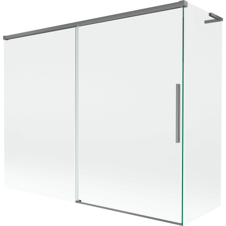 Mexen Rox L paravan de duș cu două uși glisante 190 + 80 x 150 cm, transparent, gun metal - 8C9L-190-080-95-00