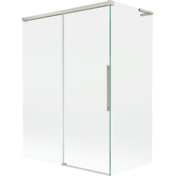 Mexen Rox L paravan pentru baie cu 2 aripi glisante 120 + 70 x 150 cm, transparent, nichel periat - 8C9L-120-070-97-00
