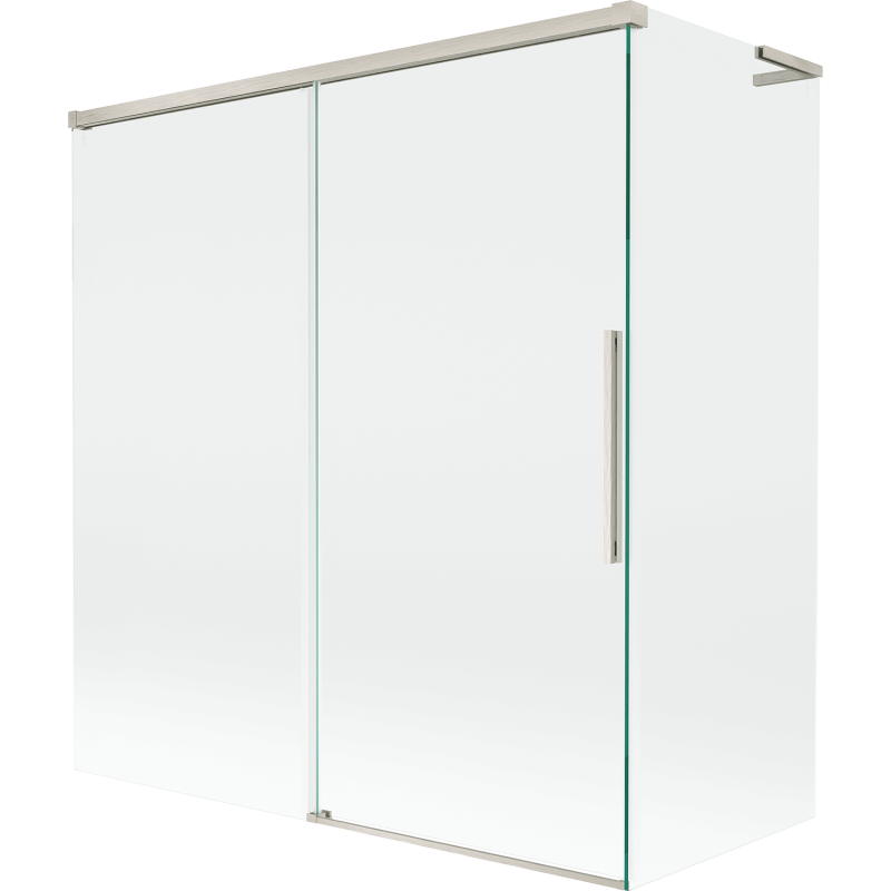 Mexen Rox L paravan cadă cu 2 canaturi culisante 150 + 70 x 150 cm, transparent, nichel periat - 8C9L-150-070-97-00