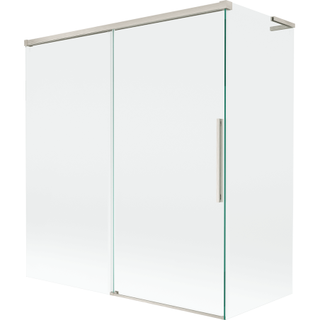 Mexen Rox L paravan cadă cu 2 canaturi culisante 150 + 70 x 150 cm, transparent, nichel periat - 8C9L-150-070-97-00