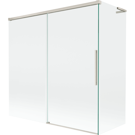 Mexen Rox L ecran de cadă culisant cu 2 panouri 160 + 70 x 150 cm, transparent, nichel periat - 8C9L-160-070-97-00