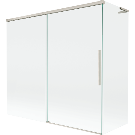 Mexen Rox L 2 szárnyas tolós kádparaván 170 + 70 x 150 cm, átlátszó, szálcsiszolt nikkel - 8C9L-170-070-97-00