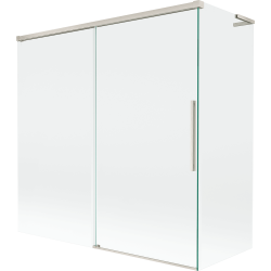 Mexen Rox L paravan pentru cadă de baie extensibil cu 2 aripi 160 + 75 x 150 cm, transparent, nichel periat