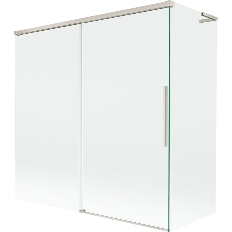 Mexen Rox L paravan de cadă 2-pliabil glisant 160 + 75 x 150 cm, transparent, nichel periat - 8C9L-160-075-97-00