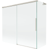 Mexen Rox L 2-szárnyú kádparaván, toló, 170 + 75 x 150 cm, átlátszó, csiszolt nikkel - 8C9L-170-075-97-00