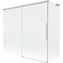 Mexen Rox L paravan de cadă cu 2 uși glisante 170 + 80 x 150 cm, transparent, nichel periat - 8C9L-170-080-97-00