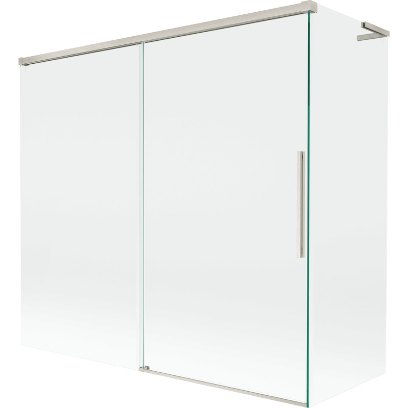 Mexen Rox L paravan de cadă cu 2 uși glisante 170 + 80 x 150 cm, transparent, nichel periat - 8C9L-170-080-97-00