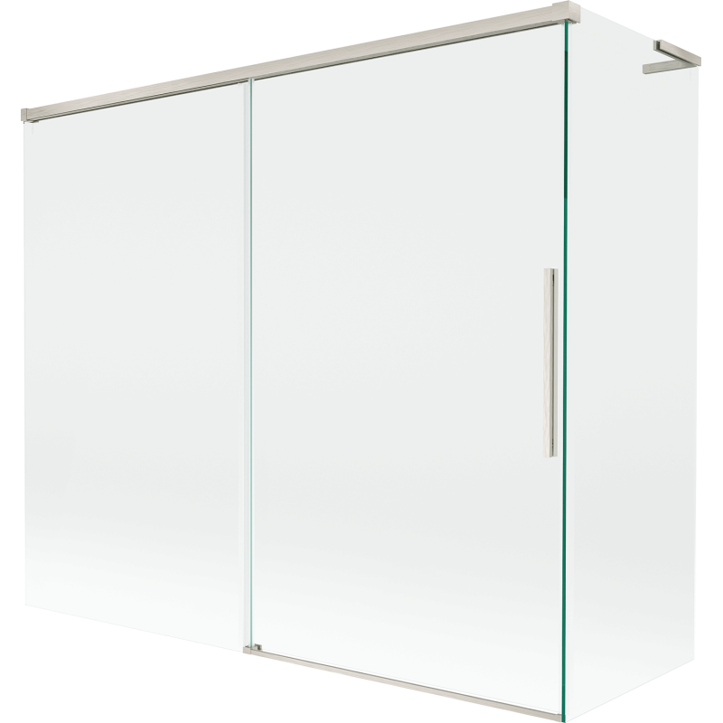 Mexen Rox L 2-szárnyú toló zuhanyfal 180 + 80 x 150 cm, átlátszó, matt nikkel - 8C9L-180-080-97-00