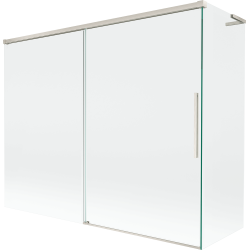 Mexen Rox L paravan de cadă cu 2 uși glisante 190 + 90 x 150 cm, transparent, nichel periat - 8C9L-190-090-97-00
