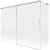 Mexen Rox L paravan de cadă cu 2 uși glisante 190 + 90 x 150 cm, transparent, nichel periat - 8C9L-190-090-97-00