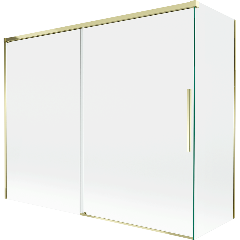 Mexen Rox paravan de baie 2 canate glisant 190 + 90 x 150 cm, transparent, auriu - 8C9-190-090-50-00