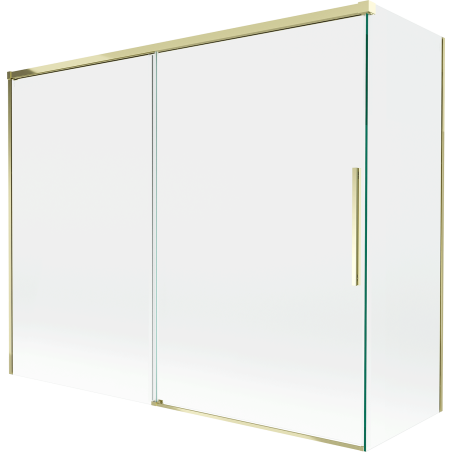 Mexen Rox paravan de baie 2 canate glisant 190 + 90 x 150 cm, transparent, auriu - 8C9-190-090-50-00