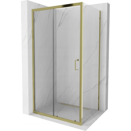 Mexen Apia cabină de duș glisantă 120 x 100 cm, transparentă, aurie - 840-120-100-50-00