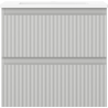 Mexen Rivel dulap de baie 50 cm cu lavoar Otis, 2 sertare, striat, gri mat/alb mat - 91A20-05047-2-BFF62-W18M01