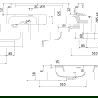 Dulap baie Mexen Rivel 50 cm cu chiuvetă Otis, 2 sertare, canelată, grafit mat/alb mat - 91A20-05047-2-BFF66-W18M01