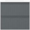 Dulap baie Mexen Rivel 50 cm cu chiuvetă Otis, 2 sertare, canelată, grafit mat/alb mat - 91A20-05047-2-BFF66-W18M01