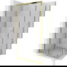 Mexen Apia cabină de duș extensibilă 135 x 80 cm, transparent, Aurie - 840-135-080-50-00