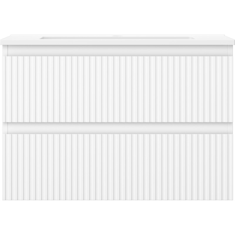 Mexen Rivel dulap baie 70 cm cu chiuvetă Otis, 2 sertare, striat, alb mat - 91A20-07047-2-BFF01-W18M01