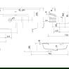 Mexen Rivel dulap baie 70 cm cu lavoar Otis, 2 sertare, canelată, alb mat - 91A20-07047-2-BFF01-W18M01