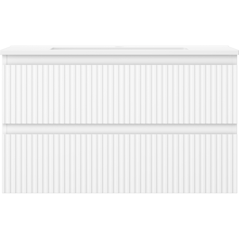 Mexen Rivel dulap baie 80 cm cu chiuvetă Otis, 2 sertare, striat, alb mat - 91A20-08047-2-BFF01-W18M01