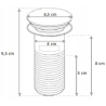 Mexen semisifon de lavoar rotund cu ventil clic-clac, cu preaplin, crom - 7992050-00