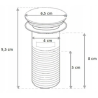 Mexen Sifon rotund chiuvetă cu dop click-clack, fără preaplin, Crom - 7992050-00