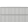 Mexen Rivel dulap de baie 90 cm cu lavoar Otis, 2 sertare, canelat, gri mat/alb mat - 91A20-09047-2-BFF62-W18M01