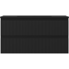 Mexen Rivel dulap baie 90 cm cu lavoar Otis, 2 sertare, canelat, negru mat - 91A20-09047-2-BFF71-W18M71